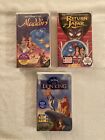 Disney : Lot of 3 Brand New VHS Tapes - Lion King / Aladdin / Return of Jafar