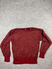 Vintage Kennington Pullover Sweater Men's Large Red Crew Neck Acrylic