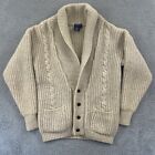 Vintage Oakbrook Cardigan Men’s M Wool Cardigan Sweater Cable Knit Oversized
