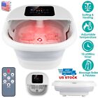Foldable Electric Foot Spa Bath Massager Heat Red Light Feet Tub w/ Remote Timer