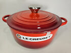 Le Creuset #20 France 2 3/4 QT Cerise Red Enamel Dutch Oven With Lid