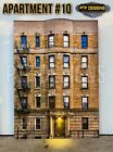 O Scale APARTMENT #10 - Building Flat/ front w/LED - scratch built Lionel MTH