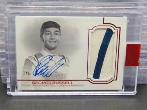 2020 Topps Dynasty Formula 1 F1 George Russell Red Rookie Patch Auto #3/5
