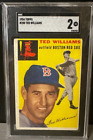 1954 Topps Baseball Ted WIlliams #250 SGC 2