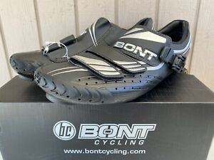 New! Black Bont A1 Carbon Fiber Cycling Shoes US 12.5 EU 48Hand Made