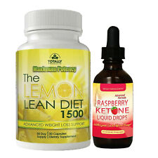 Lemon Lean Diet Caps Raspberry Ketone Weight Loss Fat Burn Drops Free Shipping