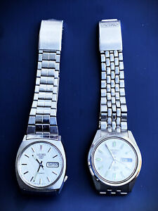 (2) Vintage Mens Seiko 5 SS Automatic Watches Ref: 6119-8083 & 6309-8610