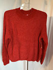 No Boundaries Women's Junior Plus Size 3X, 4X Red Mockneck Chenille Sweater NWT