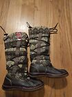 Pajar Waterproof Grip Tall Winter Boots US 6-6.5 Black Lace Up Duck Boot brown