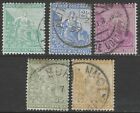 Cape of Good Hope (CoGH). 1893-98 Hope. New Colours. 5 Used Vals to 1/- SG 61etc