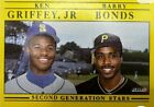 RARE ERROR⚡️ 1990 Fleer 2nd Generation Stars Ken Griffey Jr And Barry Bonds #710