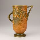 Roseville Vintage Pottery Bushberry Vase, Shape 29-6, Woodland Orange (Brown)