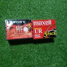 New ListingSony 90 Maxell UR 120 Sealed Blank Cassette Tapes - Lot of 10