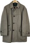 1950s vintage wool classic over coat union made size 42R gray olive green tartan