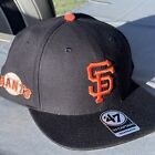 San Francisco Giants '47 Brand Captain MLB Adjustable Snapback Hat Cap MLB BLACK