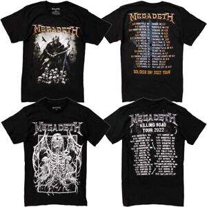Megadeth Men's Officially Licensed Concert Tour 2022 Double Sided Tee T-Shirt