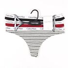 Women's Calvin Klein Carousel Thongs Panties 3-Pack QP1259Y-644 Multicolor
