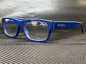 GUCCI GG1141O 002 Blue Rectangle 56 mm Men's Eyeglasses