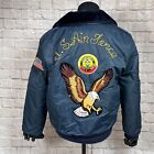 VTG Timber King US Air Force Bomber Jacket Men's Medium Patches Eagle Insulated