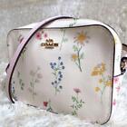 Extreme Beauty Rare Coach Camera Bag PVC Floral Pattern Gold Metal Fittings