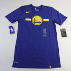Golden State Warriors Nike NBA Authentics Short Sleeve Shirt Men's Blue New
