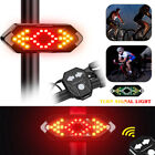 LED Bike Tail Light Bicycle Turn Signals 120dB Horn USB Rechargeable with Remote