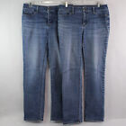 Lot of 2 St. John's Bay Jeans Women's Size 10 Blue Straight Leg Medium Wash