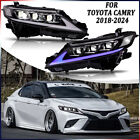 Blue Animation LED Headlight For Toyota Camry 2018-2024 Head Lamps Assembly Pair (For: 2021 Toyota Camry)