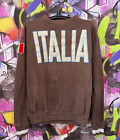 Italy National Football Team Soccer Longsleeve Sweatshirt Vintage Kappa Mens M