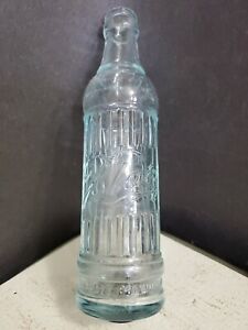 Vintage Val Blatz Brewing Company Light Blue Ribbed Glass 7.5 Oz Beer Bottle
