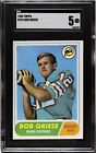 1968 TOPPS #196 BOB GRIESE ROOKIE RC SGC 5 EX HOF Dolphins 
