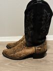 DAN POST Exotic Python Snakeskin Boots Western Cowboy Leather Mens Sz 11 D