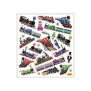 Scrapbooking Crafts Stickers Sticker King Colorful Trains Engines Tracks People