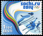 Stamp of ESTONIA 2014 - XXII Winter Olympic Games in Sochi / 559-16.01.14