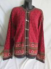 Dale of Norway Vintage Red Clip Front Cardigan Fairisle Size Large