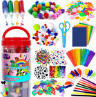 Arts and Crafts Supplies for - Kids Age 4-8, 4-6, 8-12 with Glitter Glue Stick,