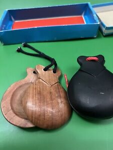 CASTANETS Vintage Marca Lucero Tena , Wood Spanish Percussion “The Real Deal”