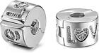 Authentic 2Pc Clip Lock Spacer Stopper Charm Bead Suits Pandora Bracelet NEW USA