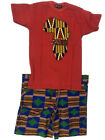 African Kente Cloth Pants (Size XL) & T-Shirts Size Small) for Men & Women