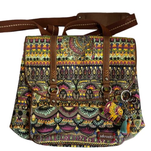 Sakroots Convertible Backpack Peace Design