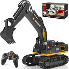 Remote Control Excavator Toy 16 Inch, 11 Channel RC Construction Vehicles Hydrau