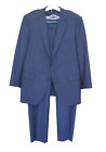 Samuelsohn Beckett Suit Super 130's Size 44 R Gray Pinstriped Wool 2 Button