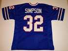 UNSIGNED CUSTOM Stitched Sewn #32 Blue Jersey - M to 3XL