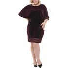 Jessica Howard Womens Velvet Knee-Length Party Sheath Dress Plus BHFO 6040