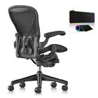 Herman Miller Fully Loaded Posture fit Size B Aeron Chairs  - w/ LED Mouse Pad