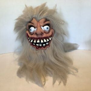 Ugly Creepy Troll Latex Cosplay Halloween Mask Long Hair Beard Costume