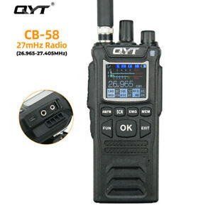QYT CB-58 Walkie Talkie 27MHz AM/FM Radio Transceiver Handheld 4W 4100mAh