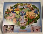 Disney DLR GWP Disneyland Attractions Map Set with 9 Pins.