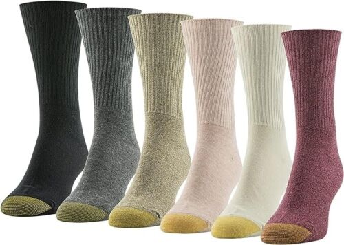 GOLDTOE Women's Classic Turn Cuff Socks 6 pair