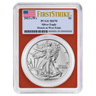 2023 (W) $1 American Silver Eagle PCGS MS70 FS Flag Label Red Frame